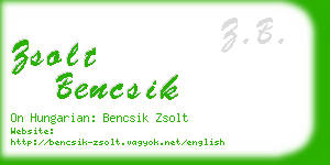 zsolt bencsik business card